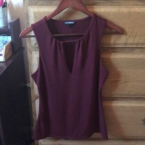 Express Sleeveless Keyhole Top